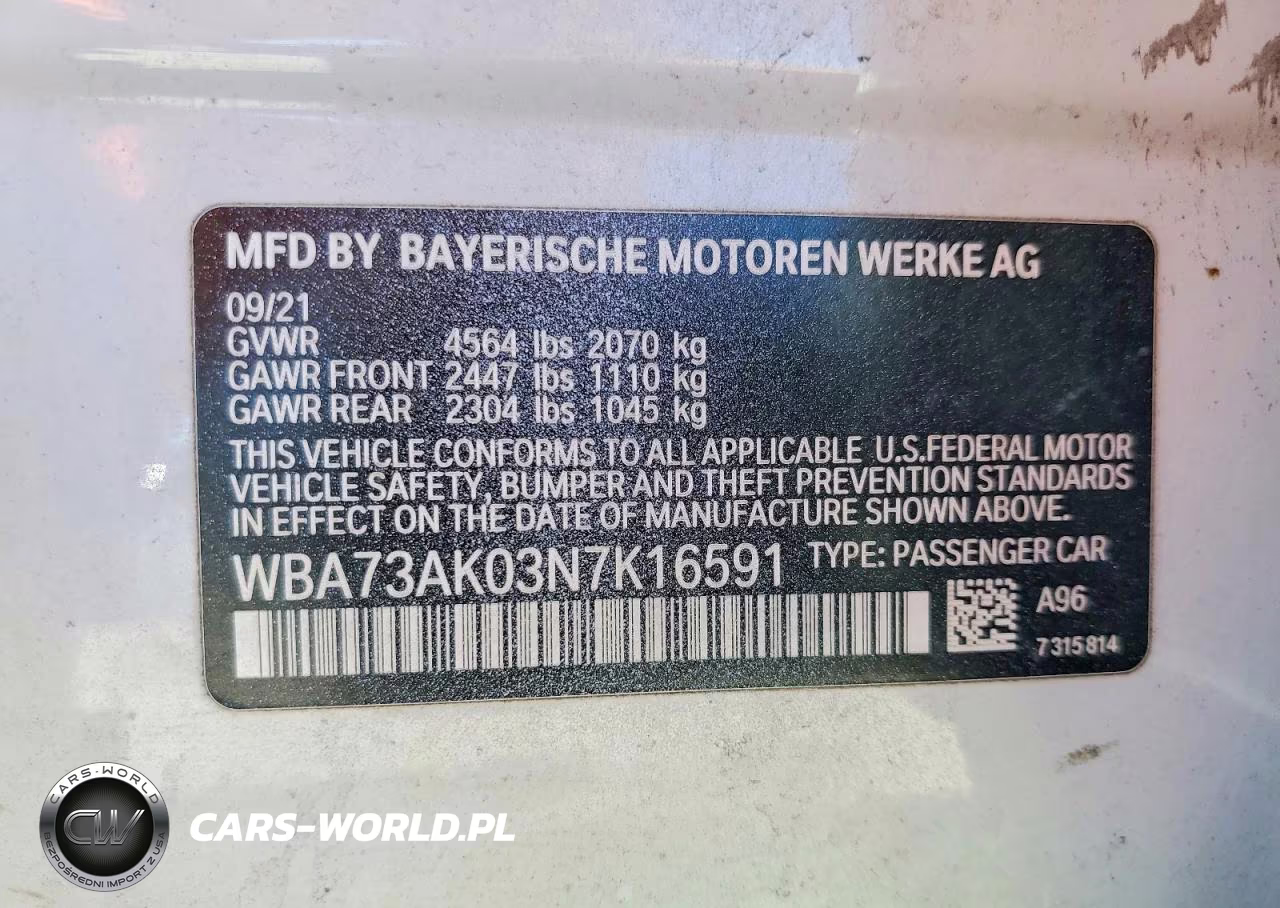 2022 BMW 228Xi VIN:WBA73AK03N7K16591 - 12