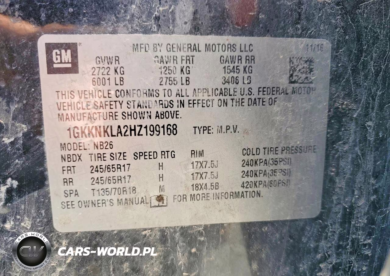 2017 GMC Acadia Sle VIN:1GKKNKLA2HZ199168 - 12