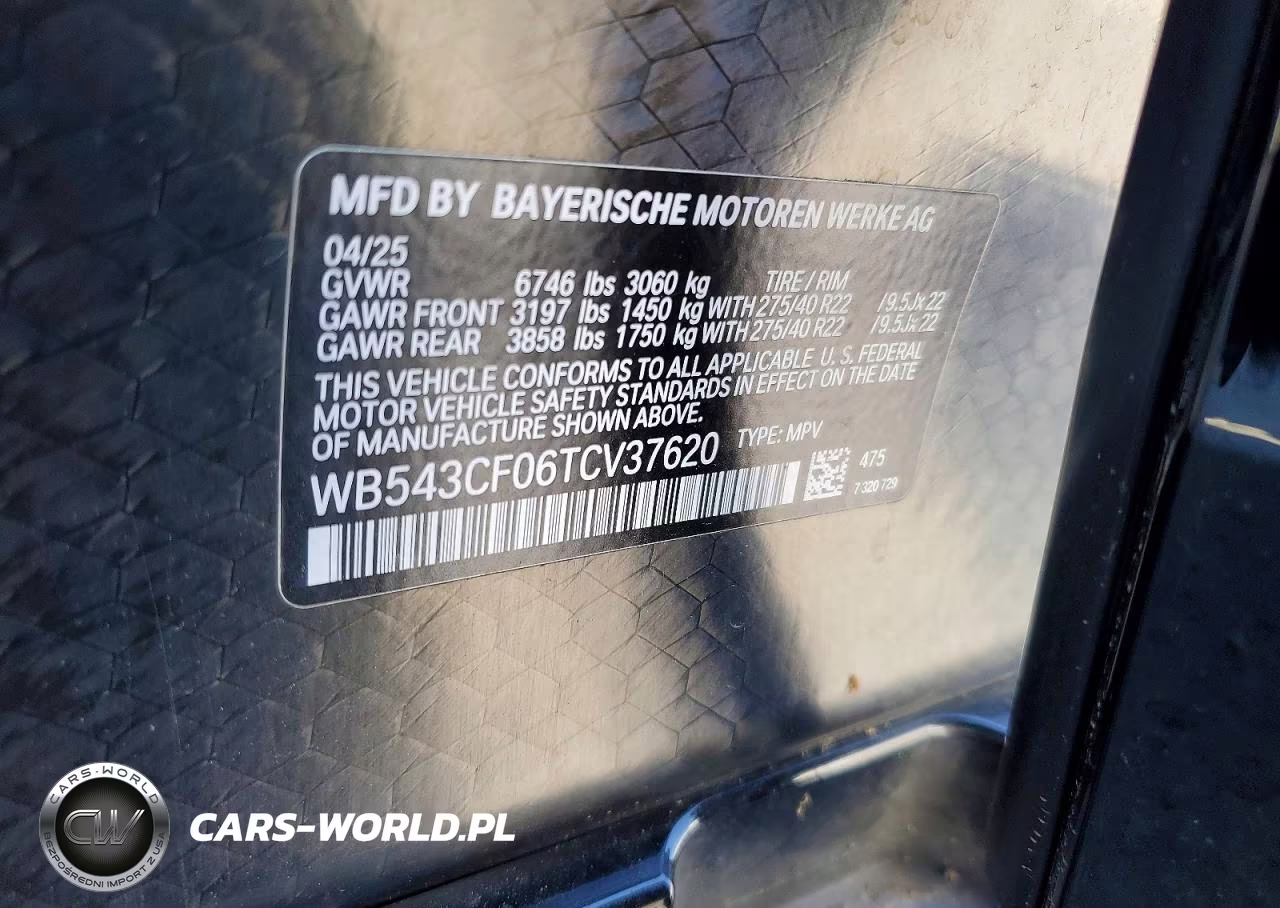 2026 BMW Ix xDrive45 VIN:WB543CF06TCV37620 - 13