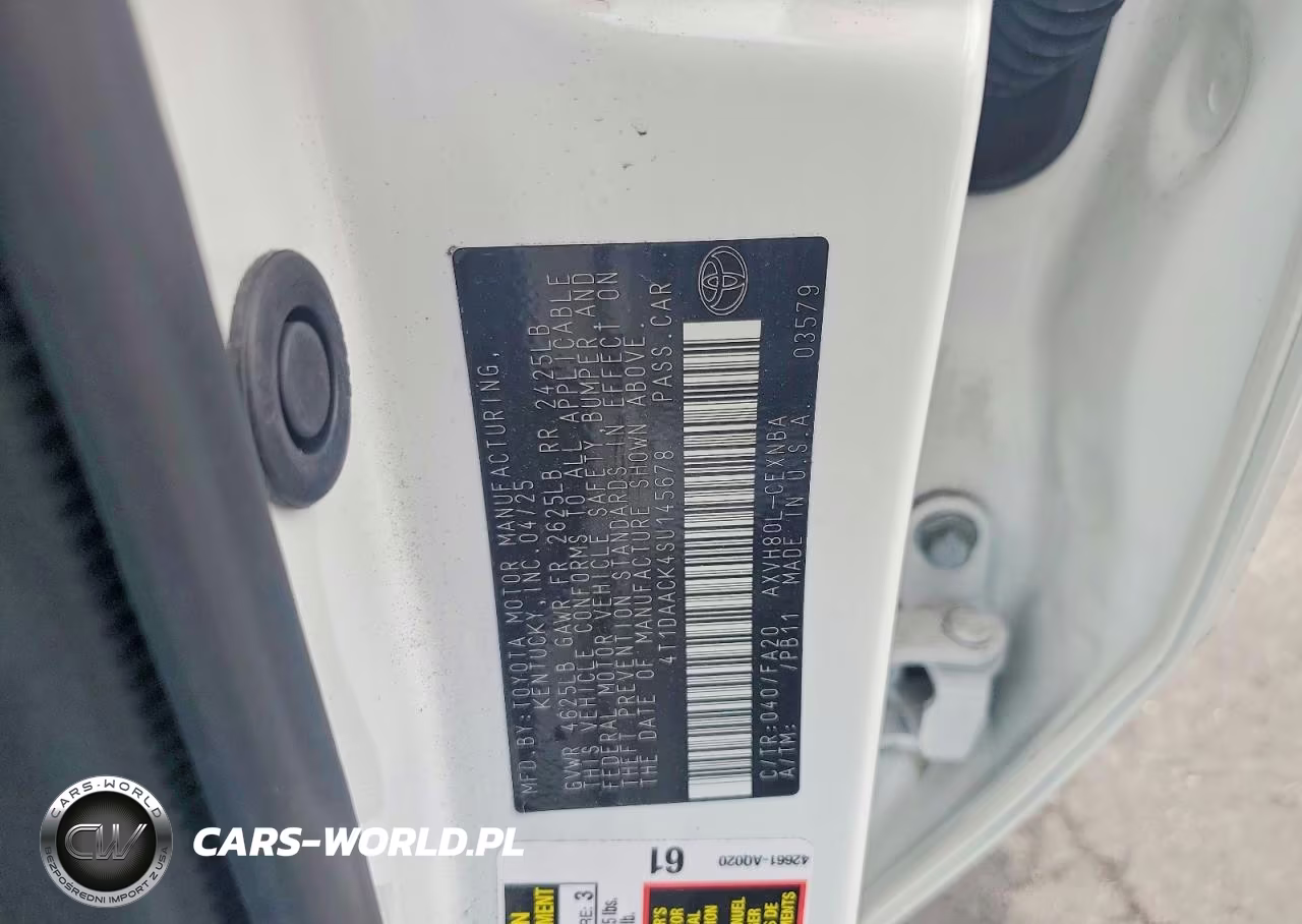 2025 Toyota Camry Le VIN:4T1DAACK4SU145678 - 12