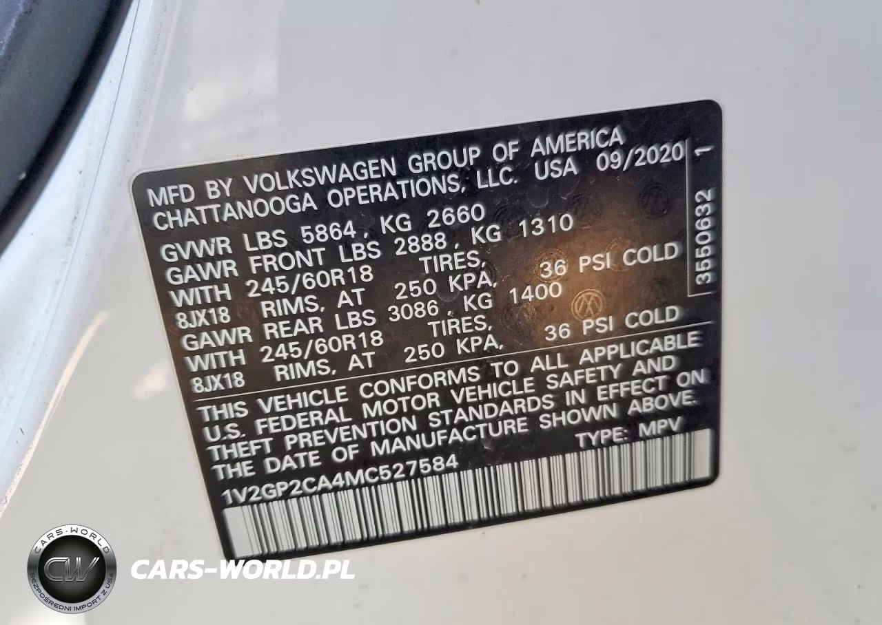 2021 Volkswagen Atlas S VIN:1V2GP2CA4MC527584 - 13