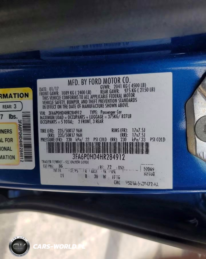 2017 Ford Fusion Se VIN:3FA6P0HD4HR284912 - 12