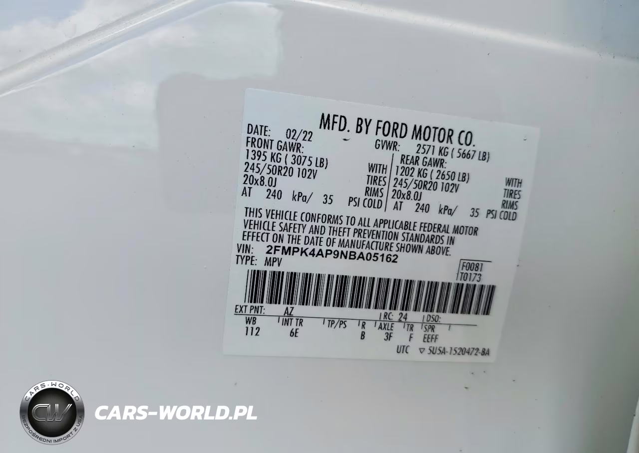 2022 Ford Edge St VIN:2FMPK4AP9NBA05162 - 12