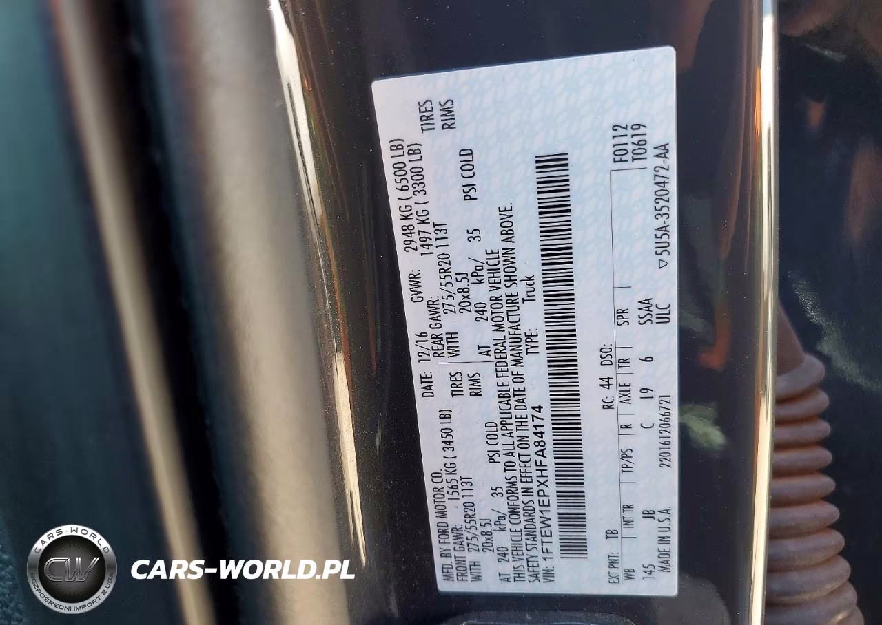2017 Ford F150 Supercrew VIN:1FTEW1EPXHFA84174 - 12