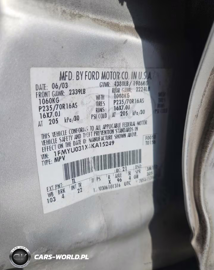 2004 Ford Escape VIN:1FMYU031X4KA15249 - 14