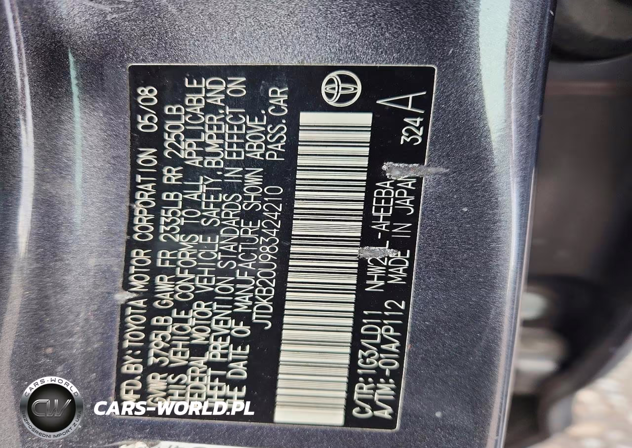 2008 Toyota Prius Touring VIN:JTDKB20U983424210 - 13