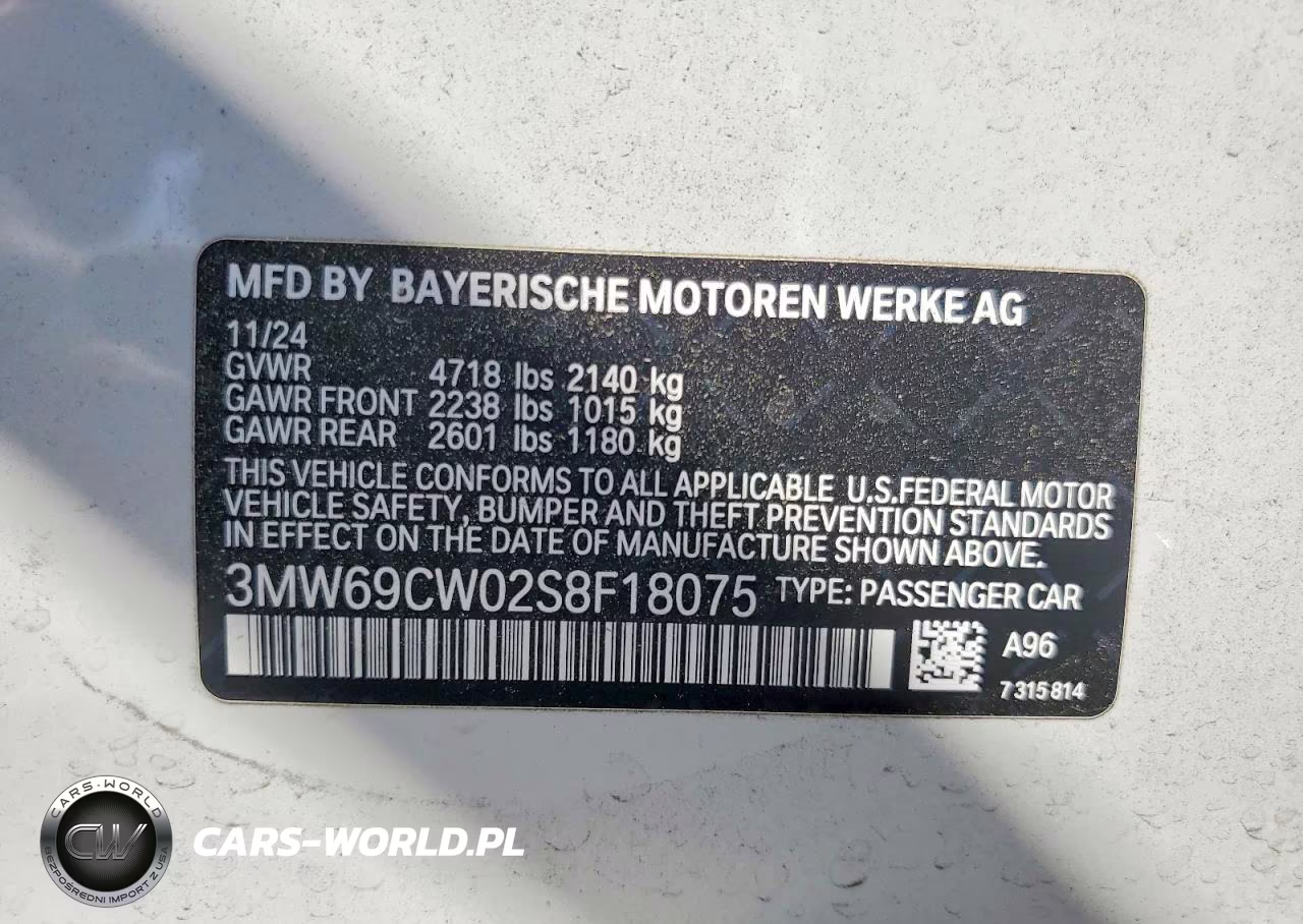 2025 BMW 330I VIN:3MW69CW02S8F18075 - 12