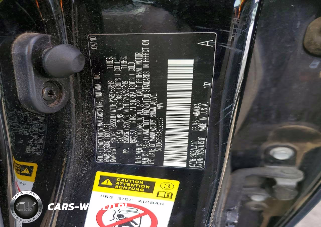 2010 Toyota Highlander Limited VIN:5TDDK3EH3AS023332 - 12