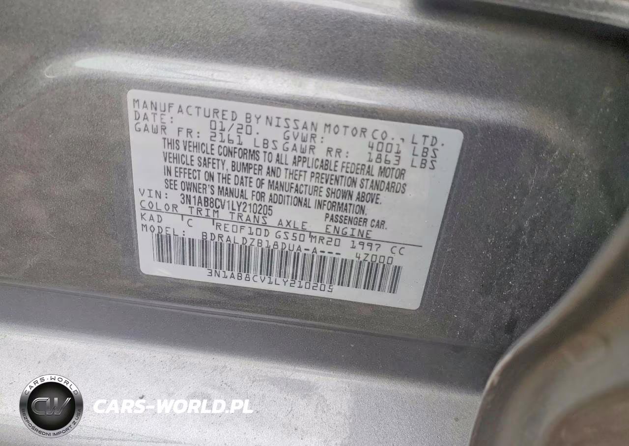 2020 Nissan Sentra Sv VIN:3N1AB8CV1LY210205 - 12