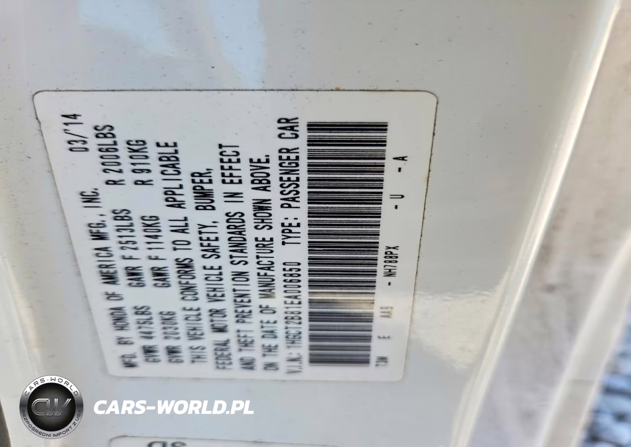 2014 Honda Accord Exl VIN:1HGCT2B81EA006850 - 12
