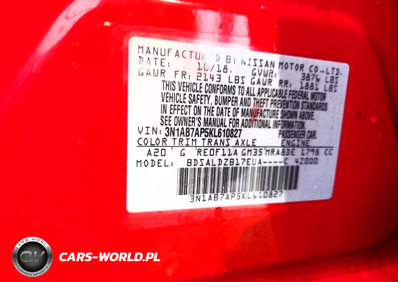 2019 Nissan Sentra Sv VIN:3N1AB7AP5KL610827 - 13