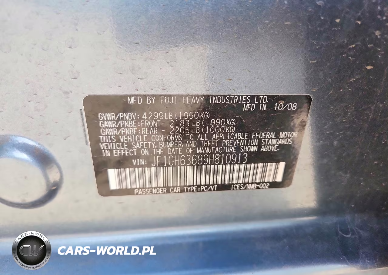 2009 Subaru Impreza Outback Sport VIN:JF1GH63689H810913 - 13