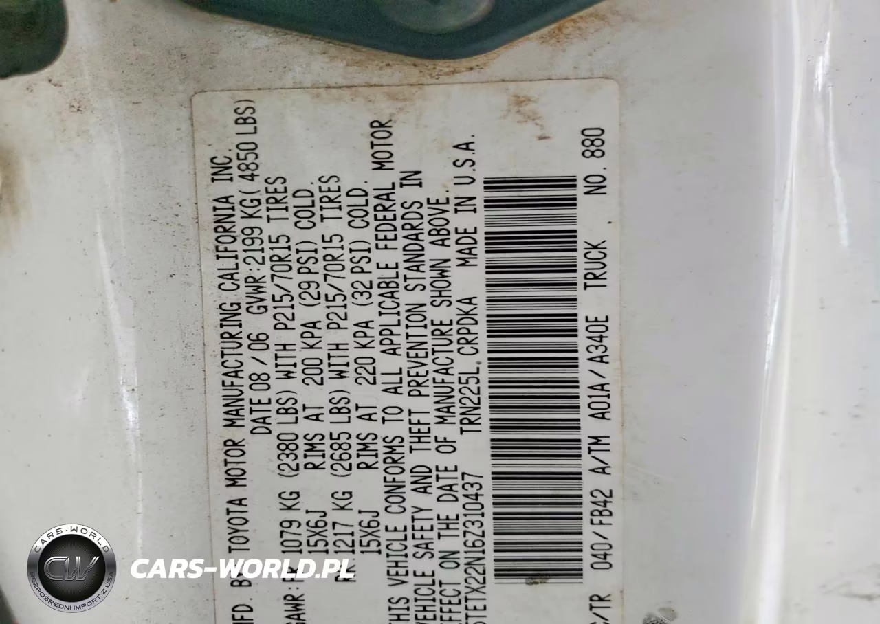 2006 Toyota Tacoma Base VIN:5TETX22N16Z310437 - 12