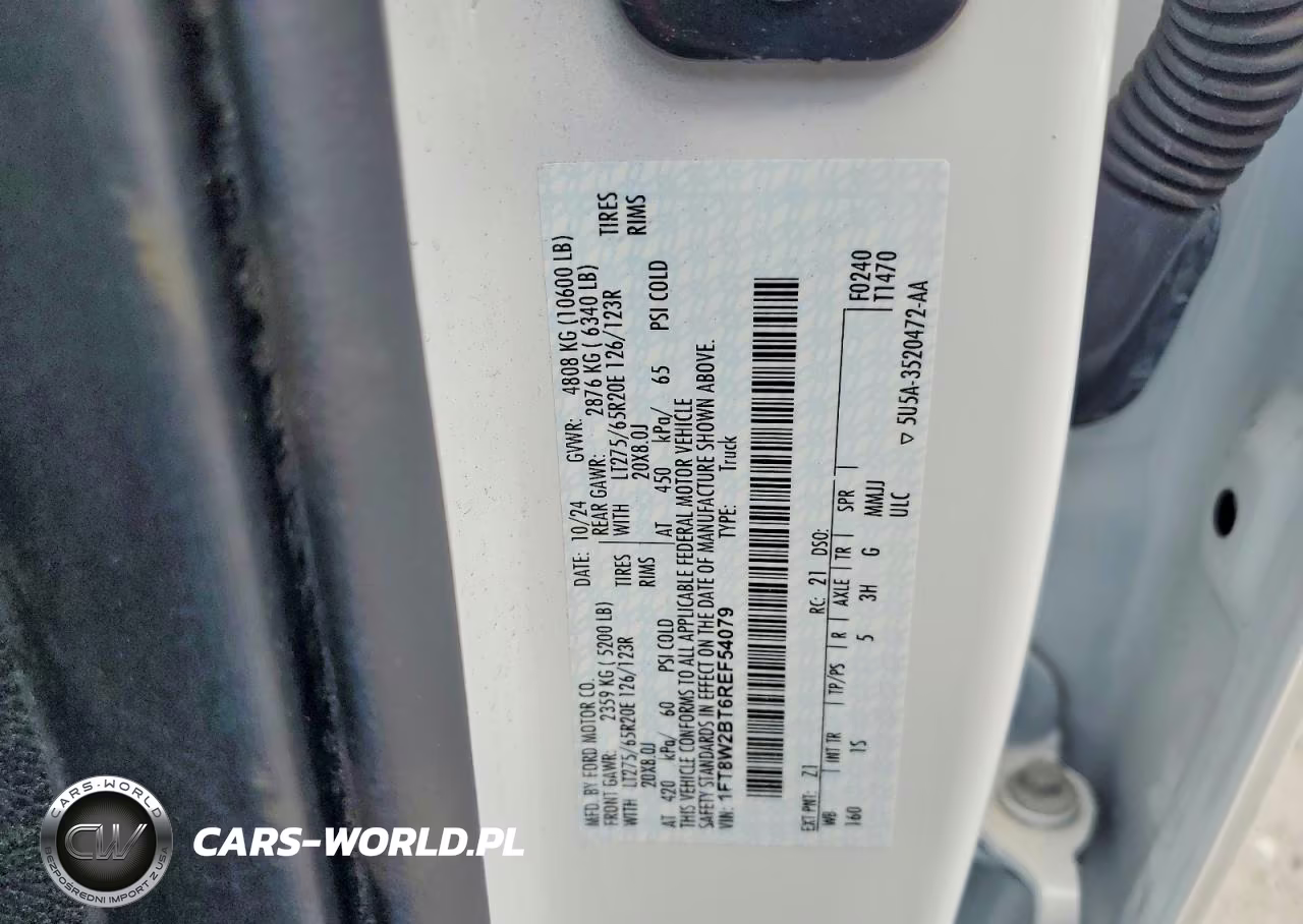 2024 Ford F250 Super Duty VIN:1FT8W2BT6REF54079 - 12