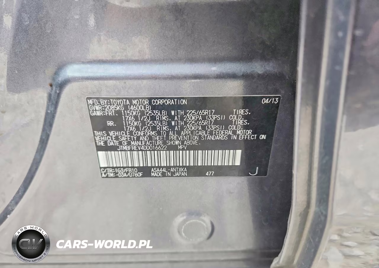 2013 Toyota Rav4 Le VIN:JTMBFREV4DD016622 - 13