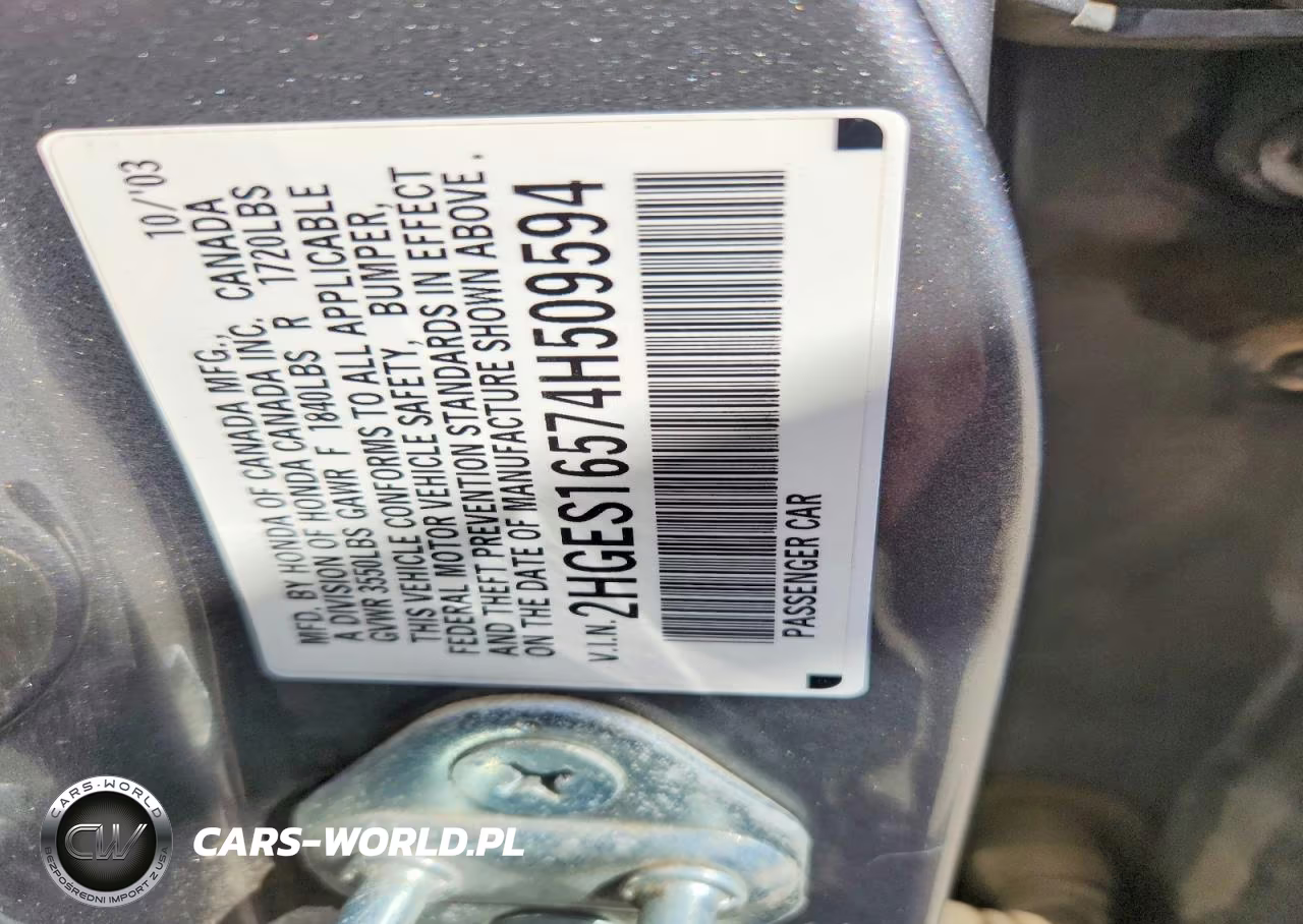 2004 Honda Civic Lx VIN:2HGES16574H509594 - 12