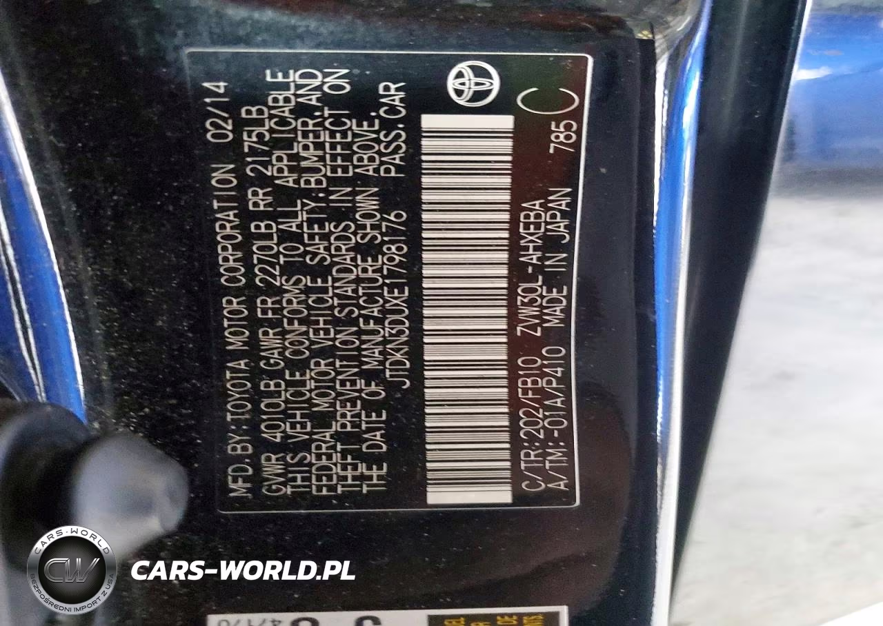 2014 Toyota Prius Two VIN:JTDKN3DUXE1798176 - 13