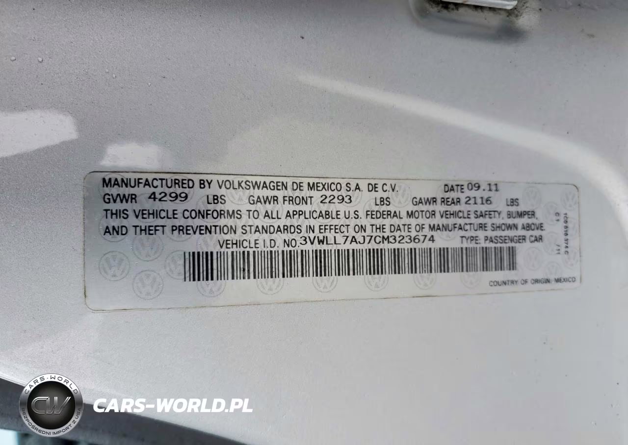 2012 Volkswagen Jetta Tdi VIN:3VWLL7AJ7CM323674 - 12