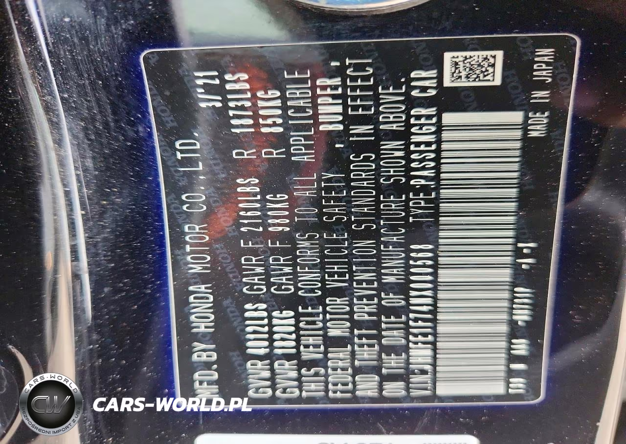 2022 Honda Civic Ex VIN:JHMFE1F74NX000568 - 12