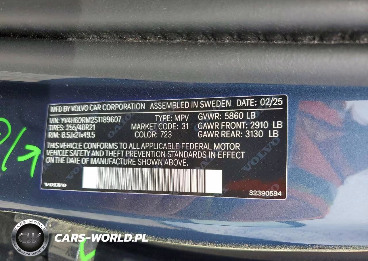2025 Volvo Xc60 Ultra VIN:YV4H60RM2S1189607 - 14
