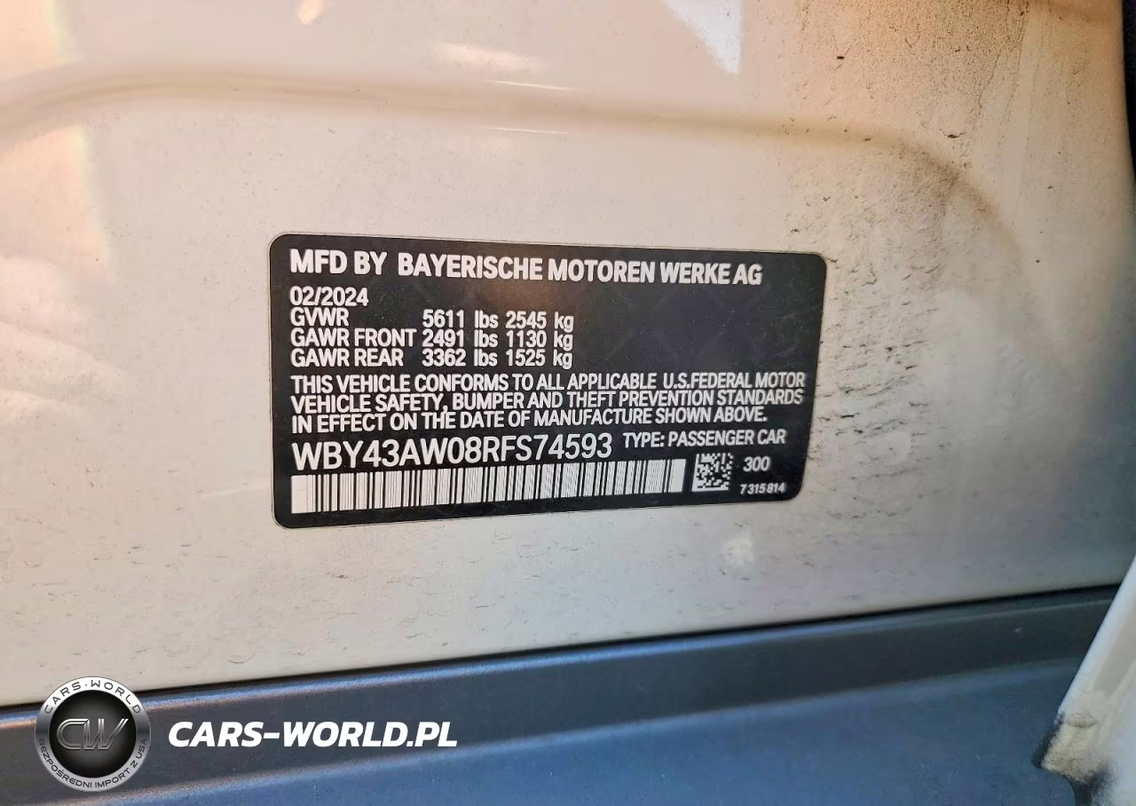 2024 BMW I4 Edrive 35 VIN:WBY43AW08RFS74593 - 12