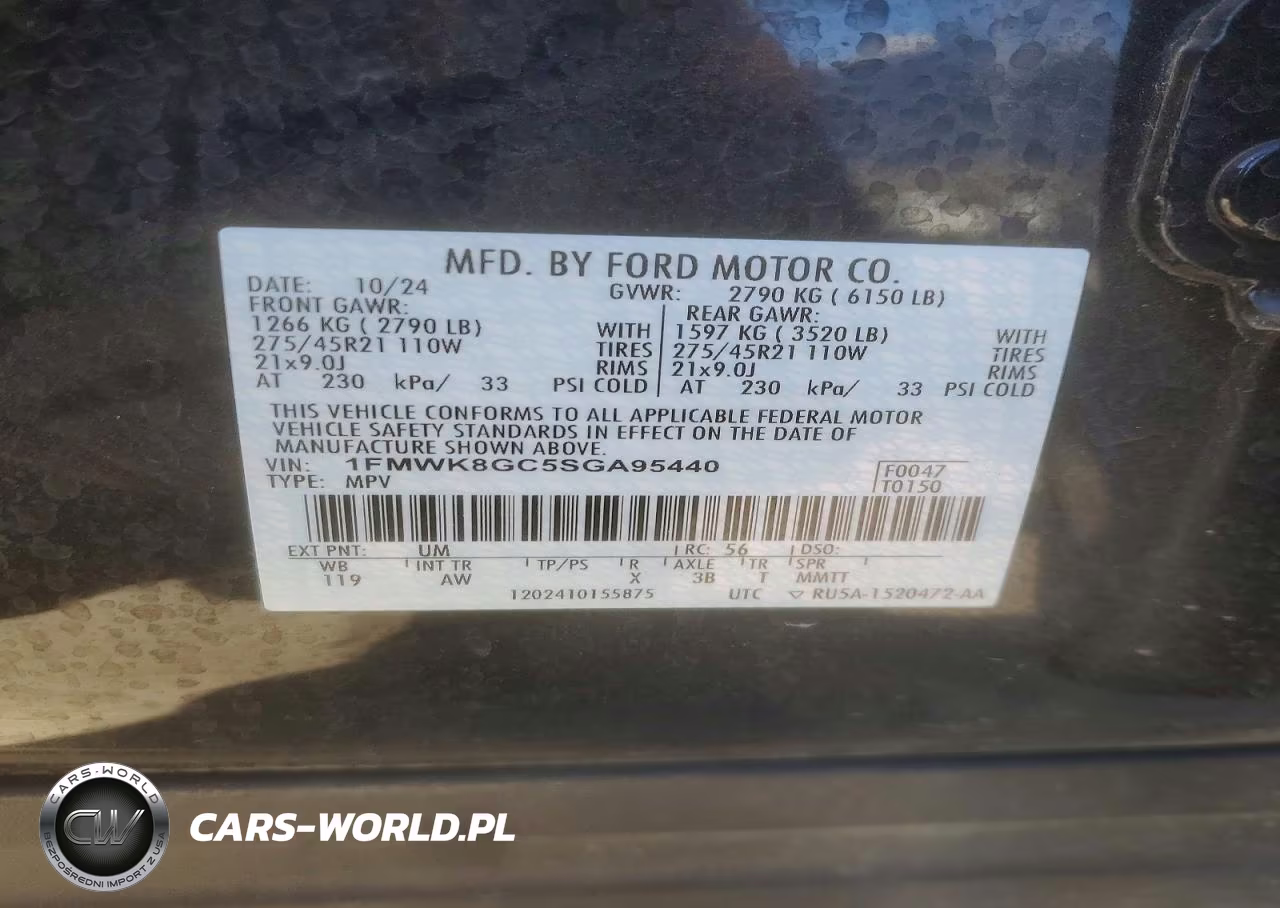 2025 Ford Exlplorer VIN:1FMWK8GC5SGA95440 - 13