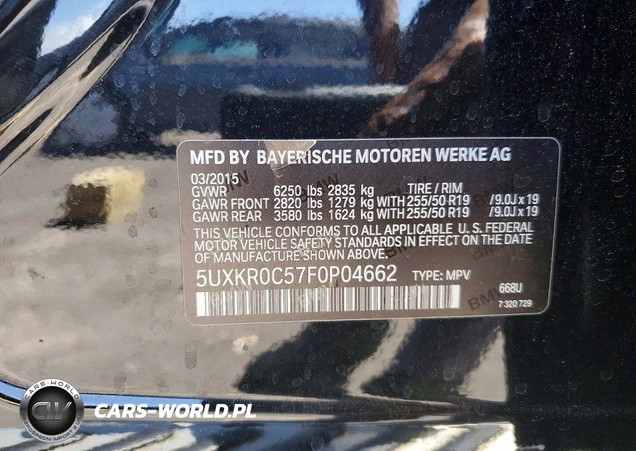 2015 BMW X5 xDrive35I VIN:5UXKR0C57F0P04662 - 12