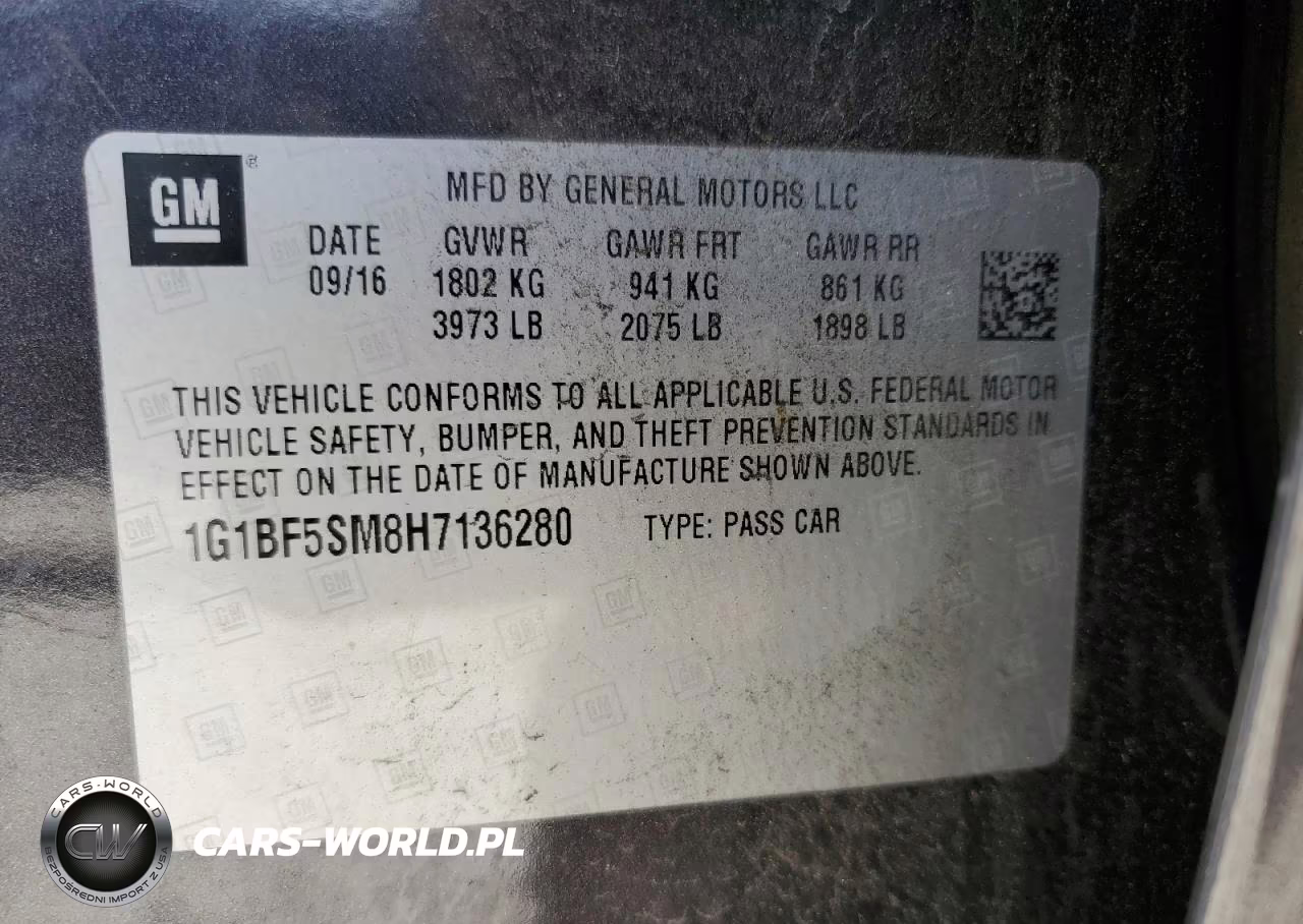 2017 Chevrolet Cruze Premier VIN:1G1BF5SM8H7136280 - 12