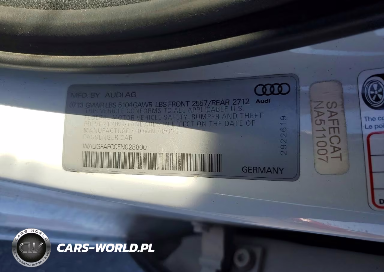 2014 Audi A6 Premium Plus VIN:WAUGFAFC0EN028800 - 12