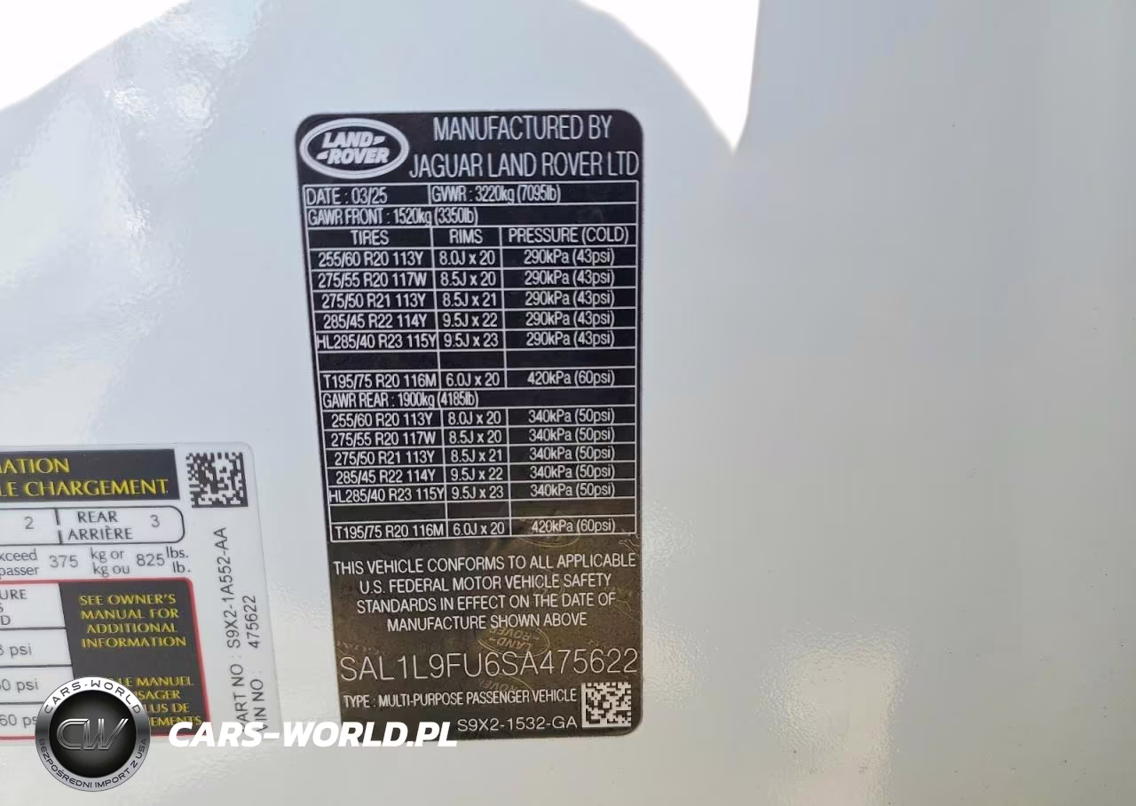 2025 Land Rover Range Rover Sport Dynamic Se VIN:SAL1L9FU6SA475622 - 13
