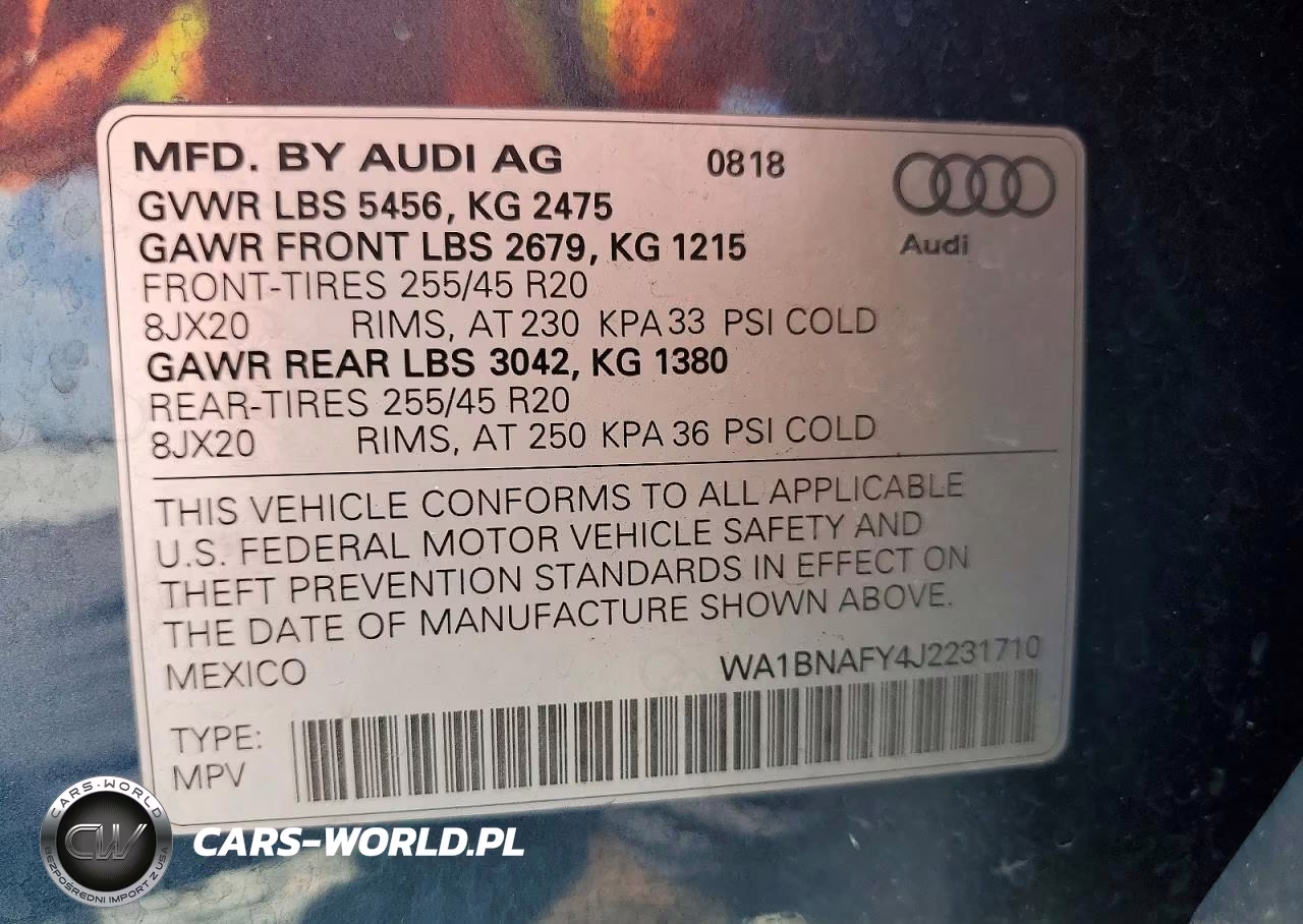 2018 Audi Q5 Premium Plus VIN:WA1BNAFY4J2231710 - 12