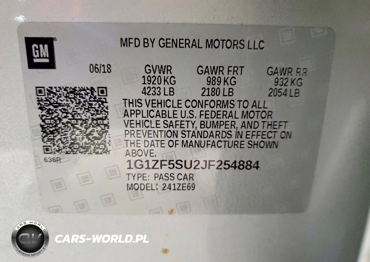 2018 Chevrolet Malibu Hybrid VIN:1G1ZF5SU2JF254884 - 12