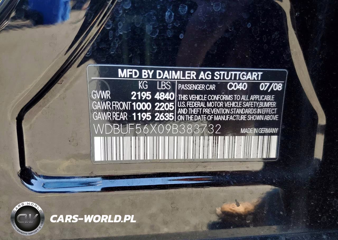 2009 Mercedes-Benz E 350 VIN:WDBUF56X09B383732 - 12
