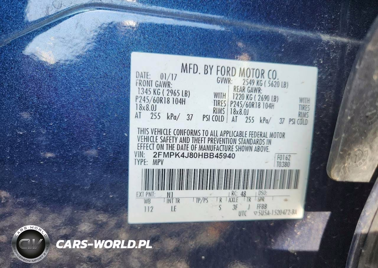 2017 Ford Edge Sel VIN:2FMPK4J80HBB45940 - 14