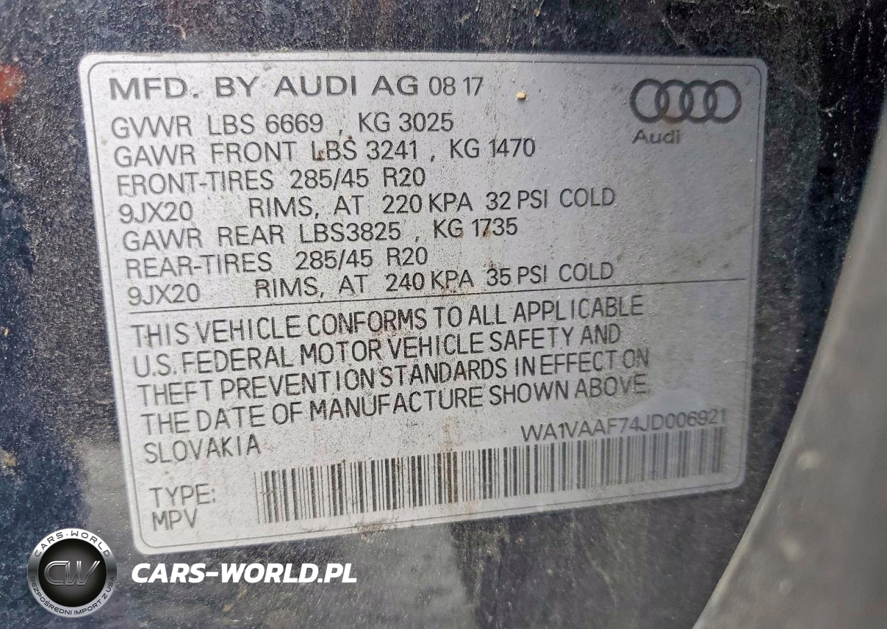 2018 Audi Q7 Prestige VIN:WA1VAAF74JD006921 - 13