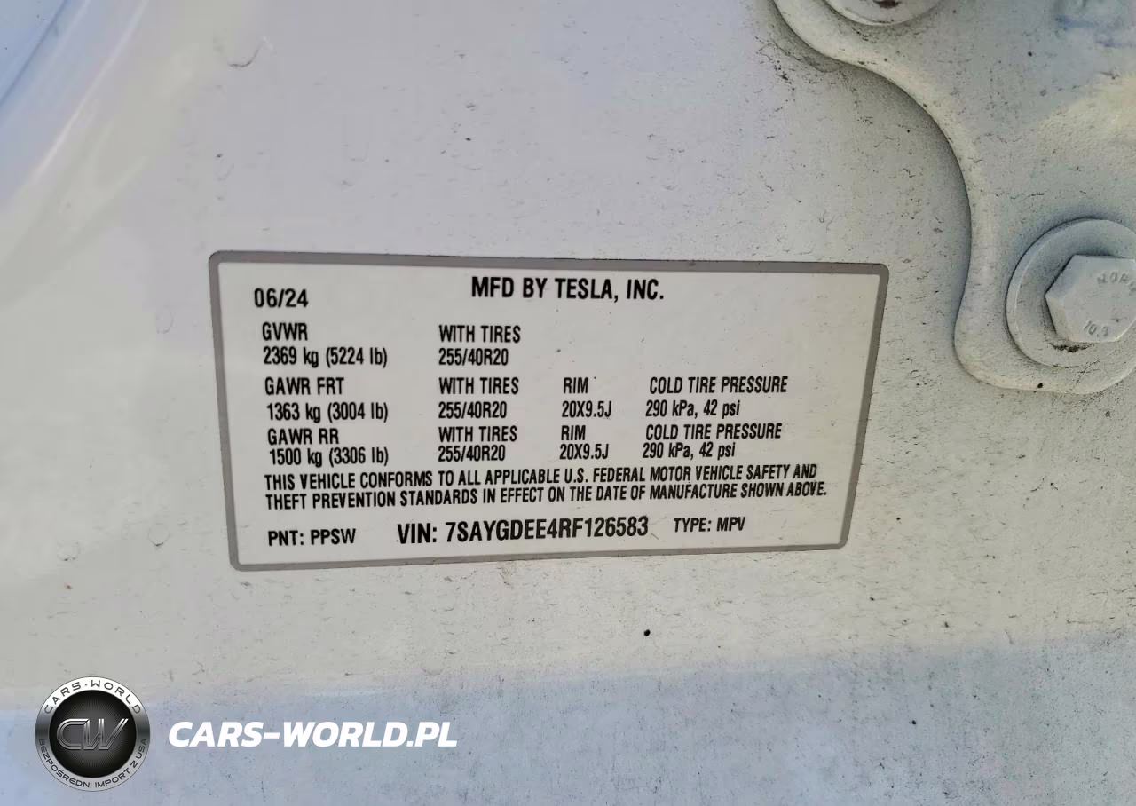 2024 Tesla Model Y VIN:7SAYGDEE4RF126583 - 14