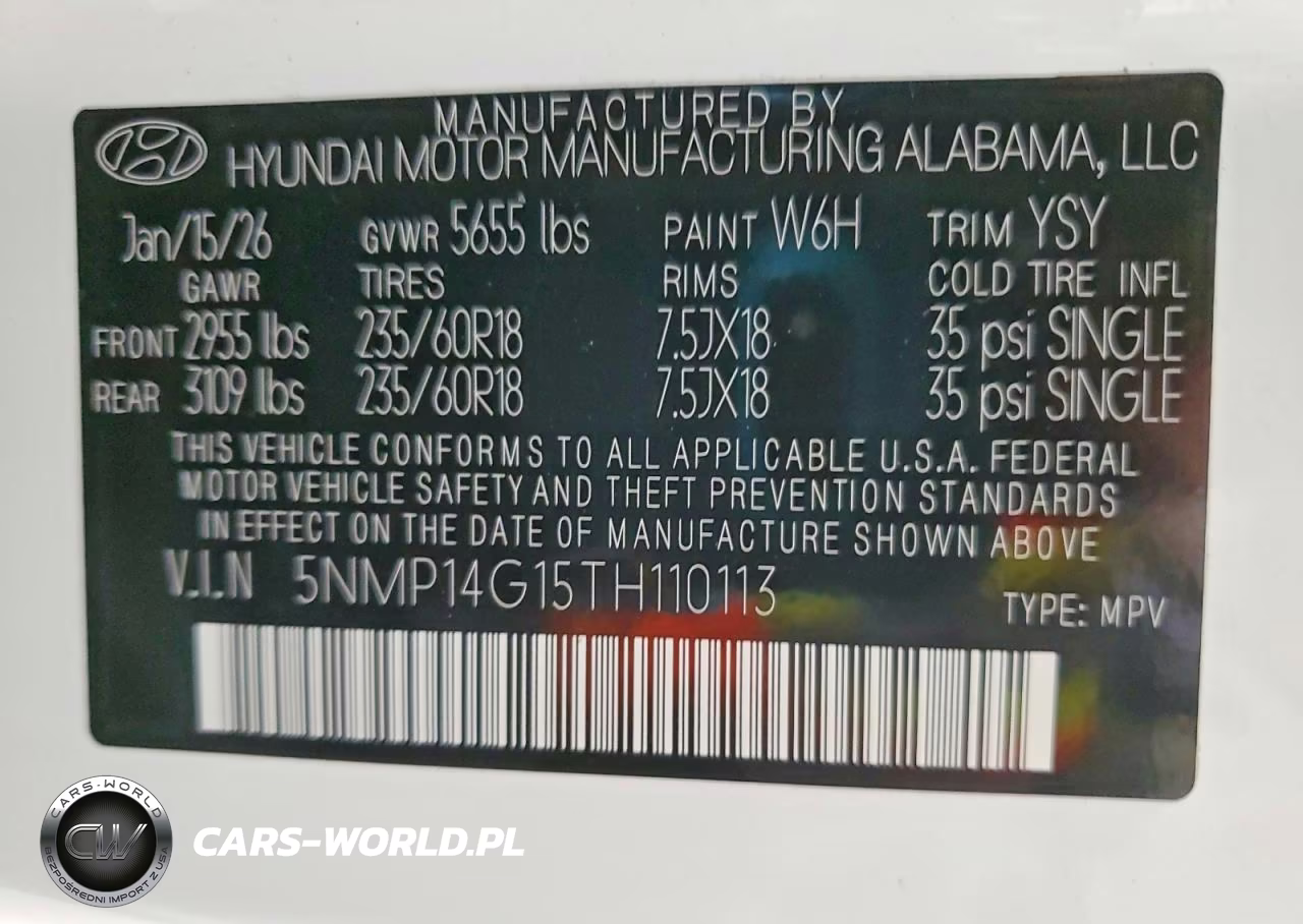 2026 Hyundai Santa Fe Se VIN:5NMP14G15TH110113 - 13