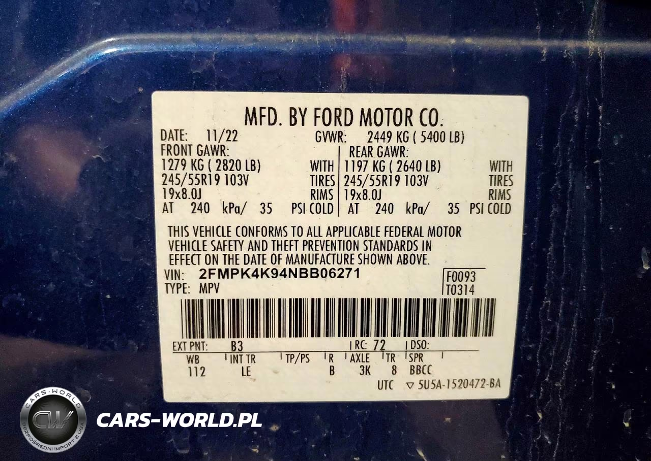 2022 Ford Edge Titanium VIN:2FMPK4K94NBB06271 - 14