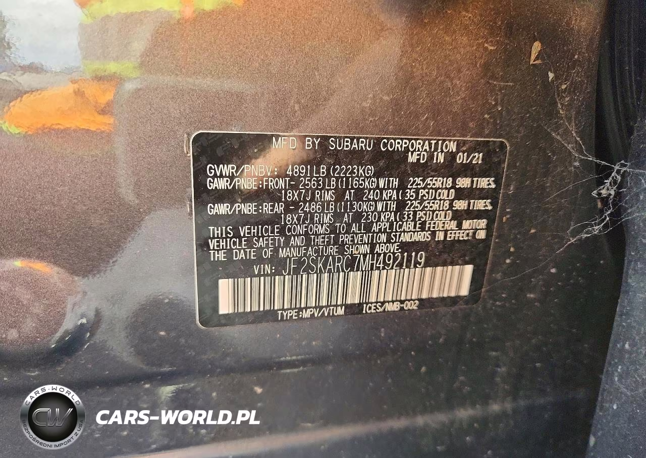 2021 Subaru Forester Sport VIN:JF2SKARC7MH492119 - 13