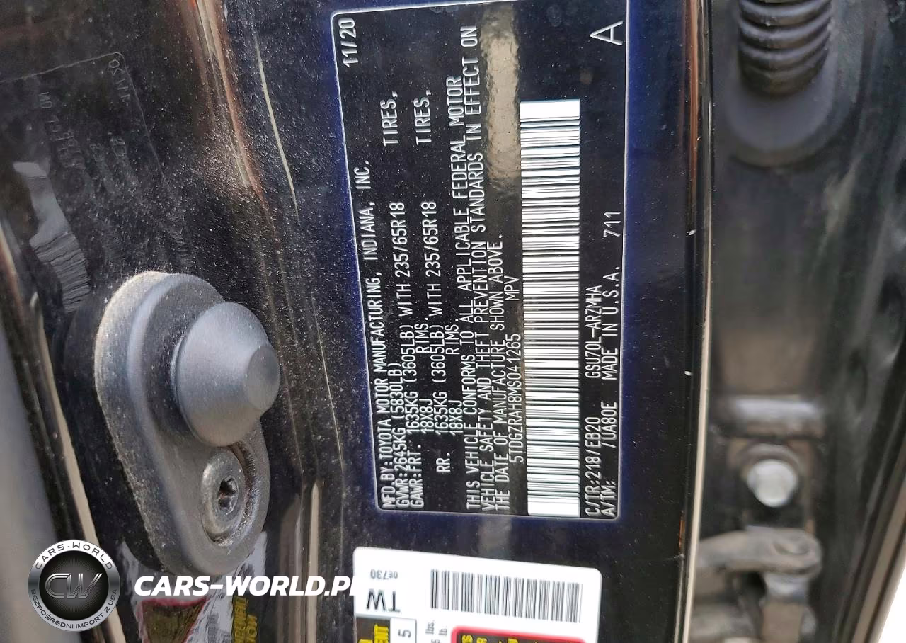 2021 Toyota Highlander Xle VIN:5TDGZRAH8MS041265 - 13