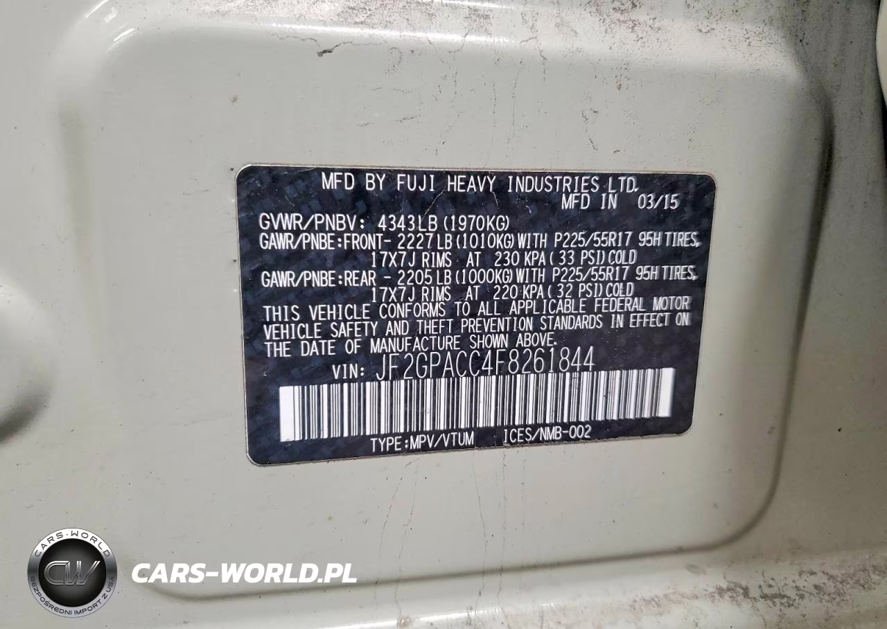 2015 Subaru Xv Crosstrek 2.0 Premium VIN:JF2GPACC4F8261844 - 12