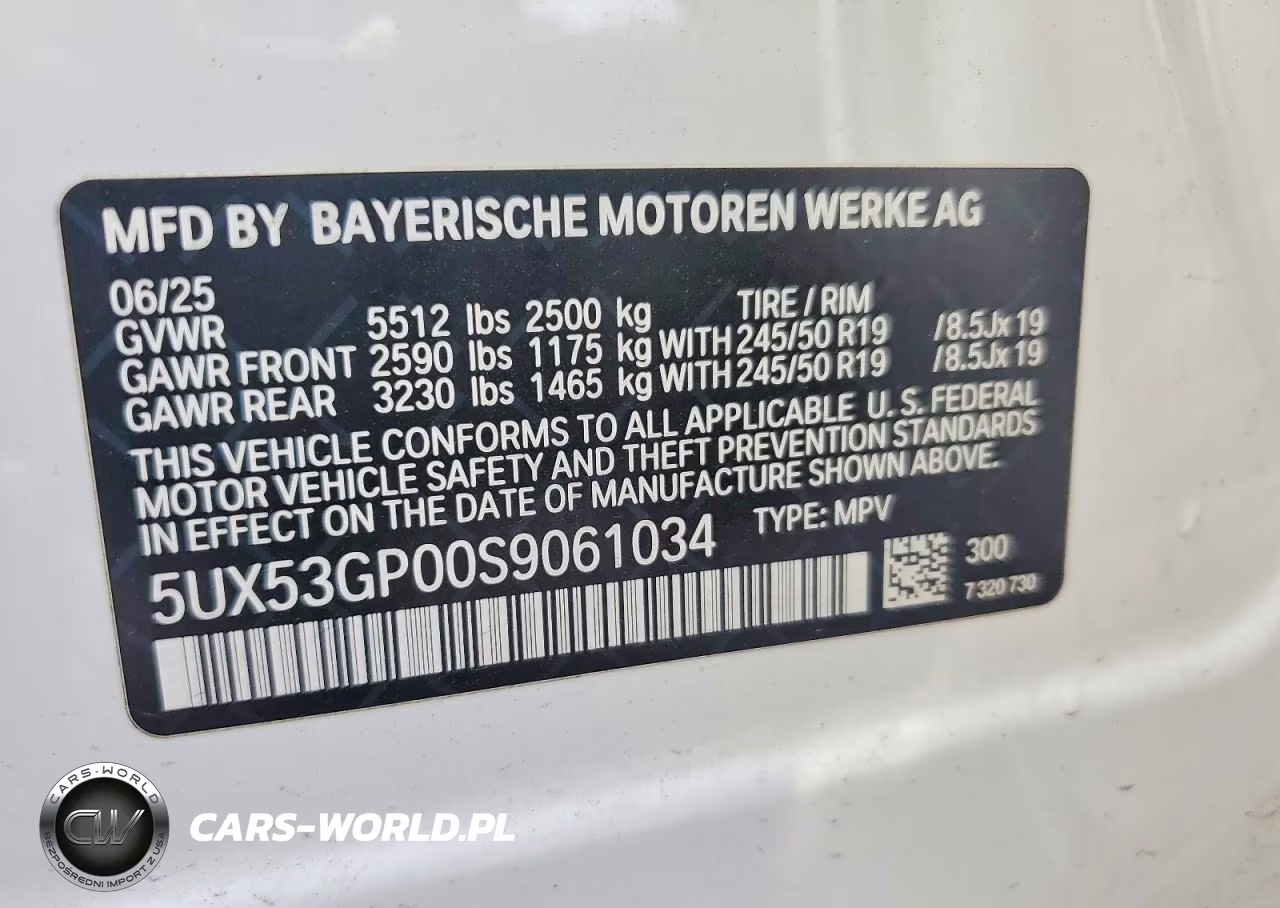 2025 BMW X3 30 xDrive VIN:5UX53GP00S9061034 - 13