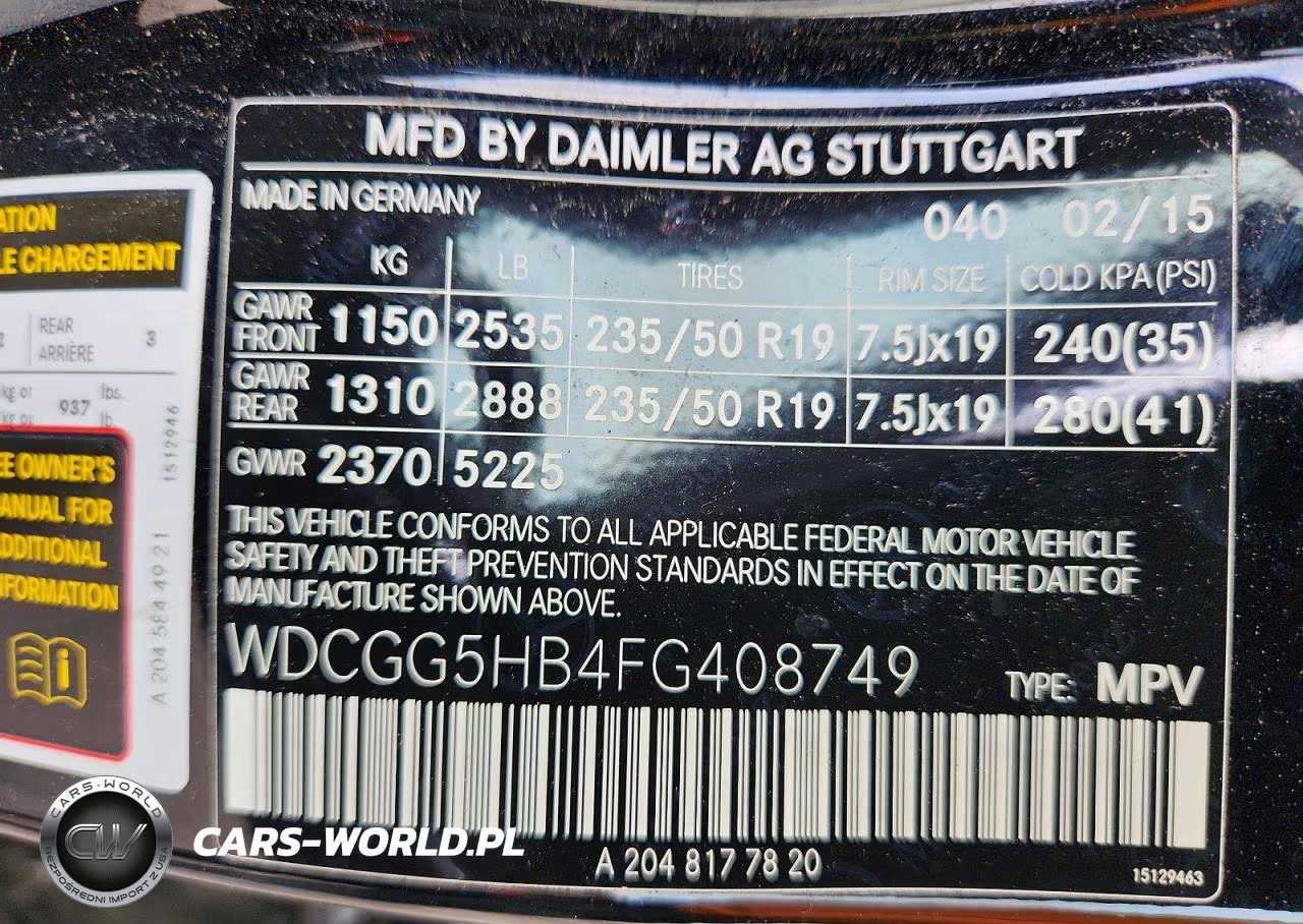 2015 Mercedes-Benz Glk 350 VIN:WDCGG5HB4FG408749 - 13