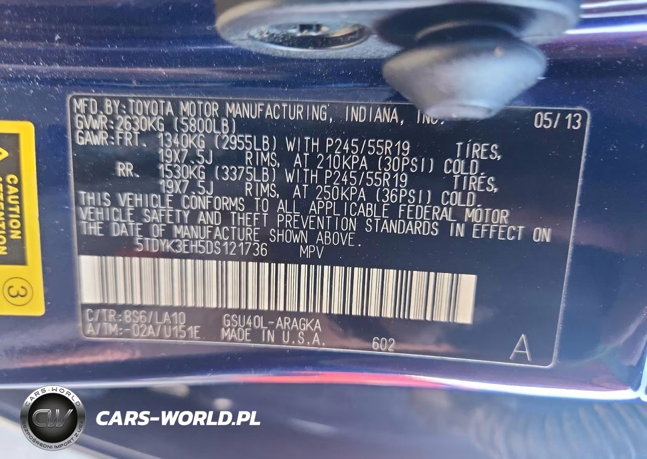 2013 Toyota Highlander Limited VIN:5TDYK3EH5DS121736 - 13
