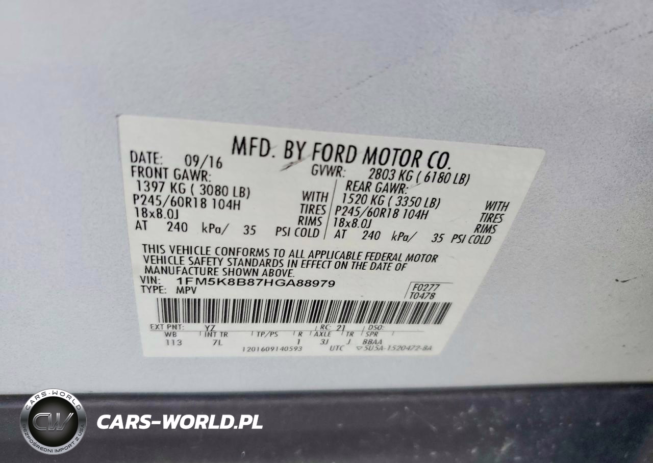 2017 Ford Explorer VIN:1FM5K8B87HGA88979 - 13
