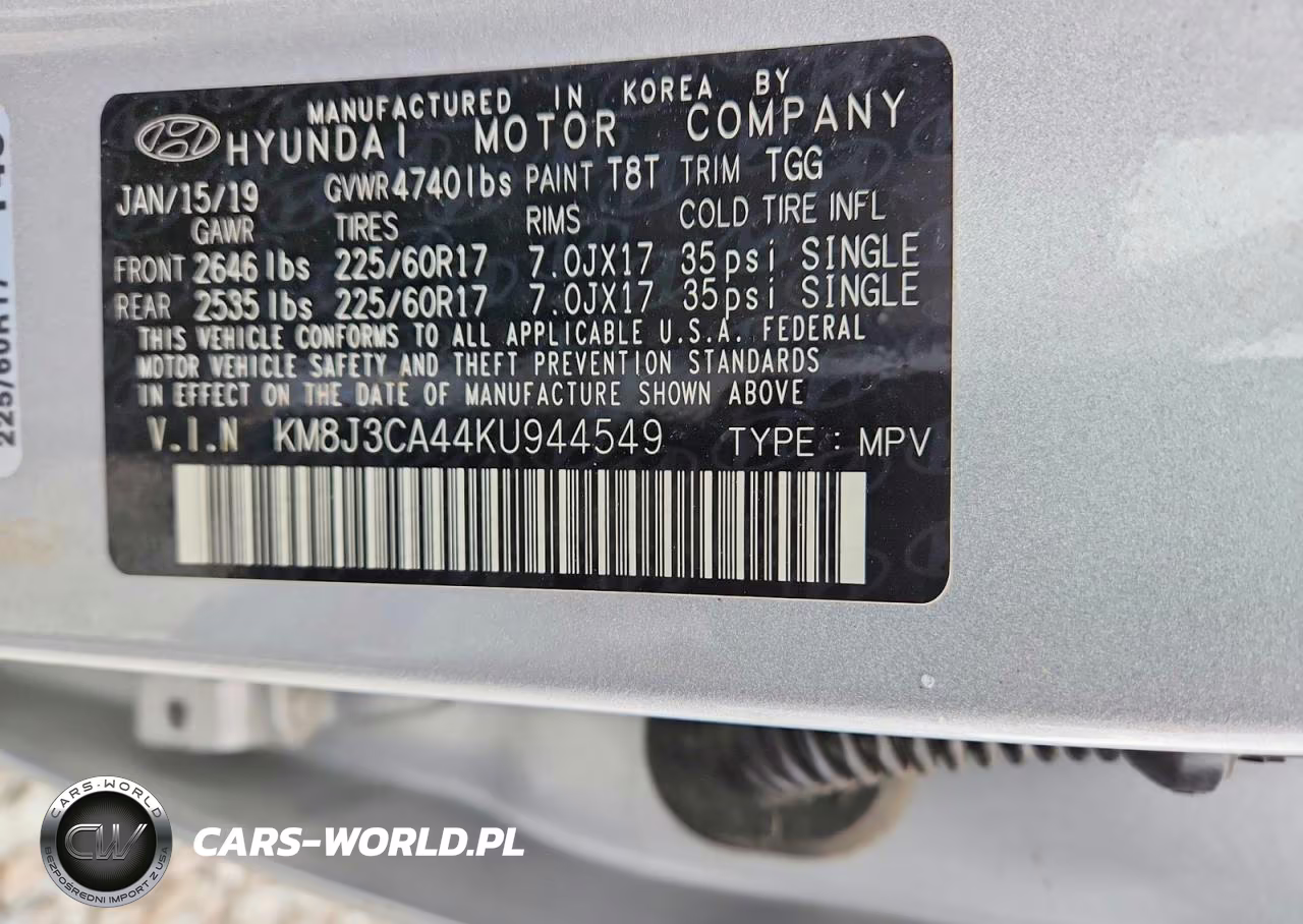 2019 Hyundai Tucson Value VIN:KM8J3CA44KU944549 - 14