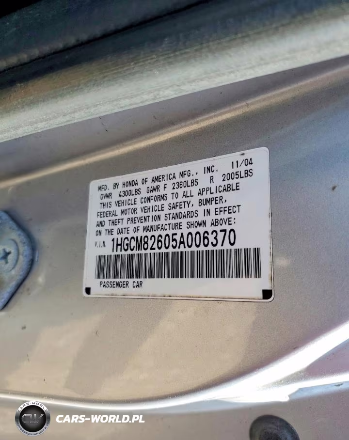2005 Honda Accord Ex VIN:1HGCM82605A006370 - 12