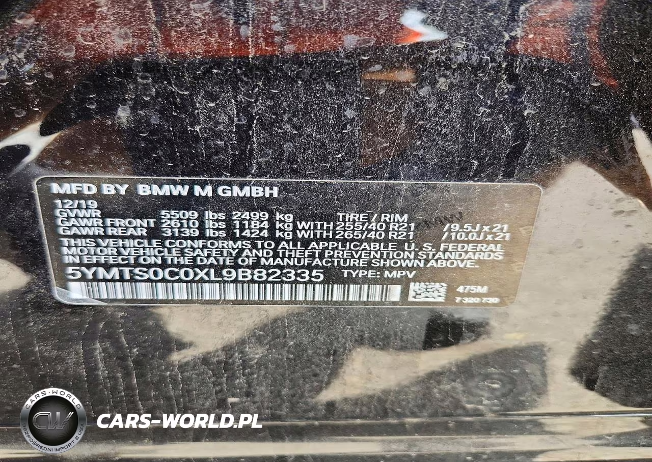 2020 BMW X3 M Competition VIN:5YMTS0C0XL9B82335 - 13