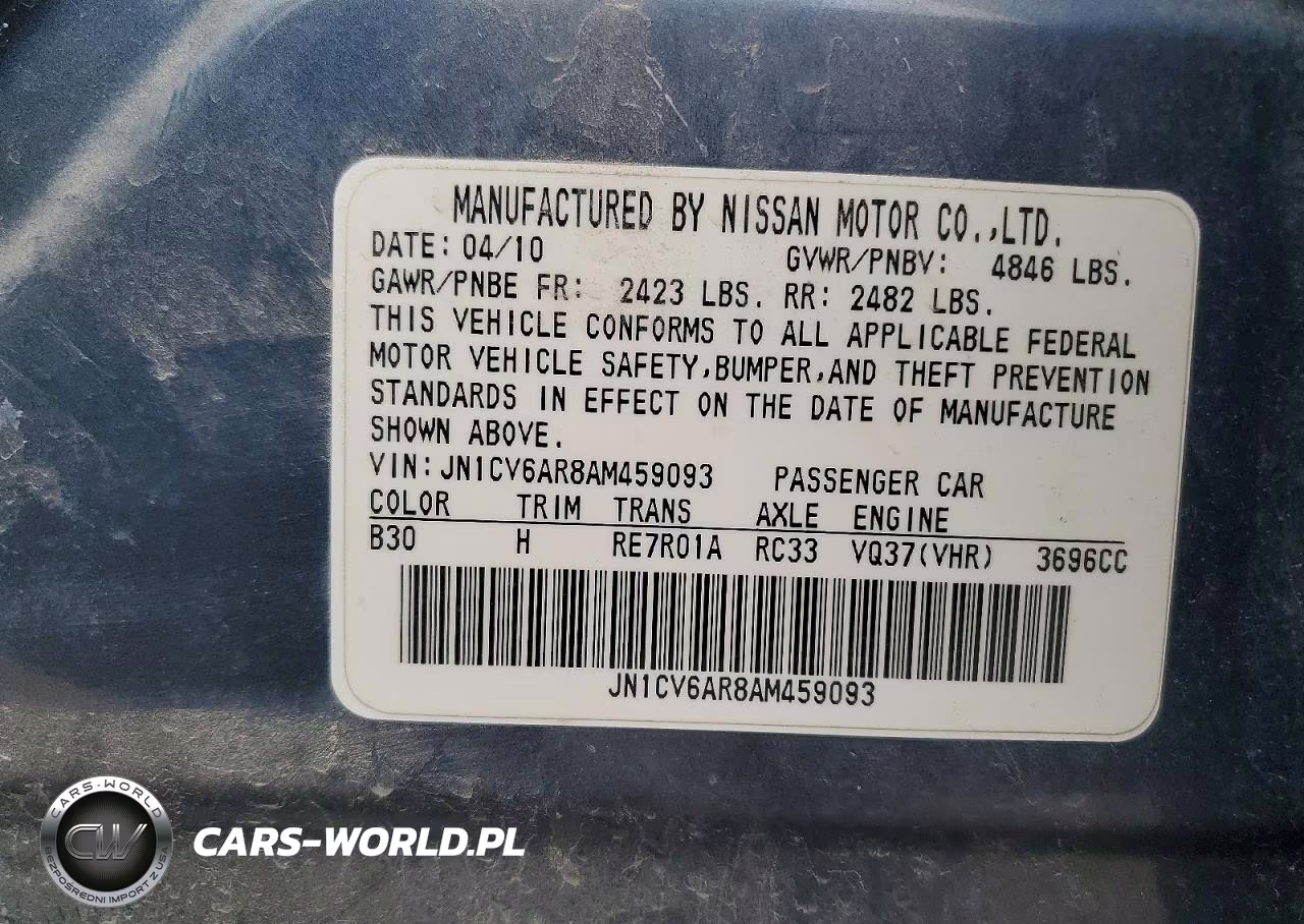 2010 Infiniti G37 Sedan X VIN:JN1CV6AR8AM459093 - 12