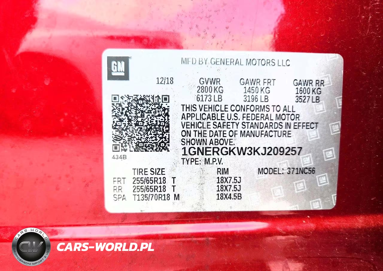 2019 Chevrolet Traverse VIN:1GNERGKW3KJ209257 - 13